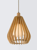 John Lewis Finn pendant light with wood slats, imported from the UK