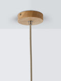John Lewis Finn pendant light with wood slats, imported from the UK