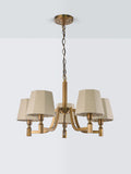 John Lewis Oatmeal 5-arm pendant light, antique brass, imported from the UK