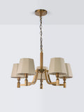 John Lewis Oatmeal 5-arm pendant light, antique brass, imported from the UK
