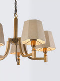 John Lewis Oatmeal 5-arm pendant light, antique brass, imported from the UK