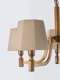 John Lewis Oatmeal 5-arm pendant light, antique brass, imported from the UK