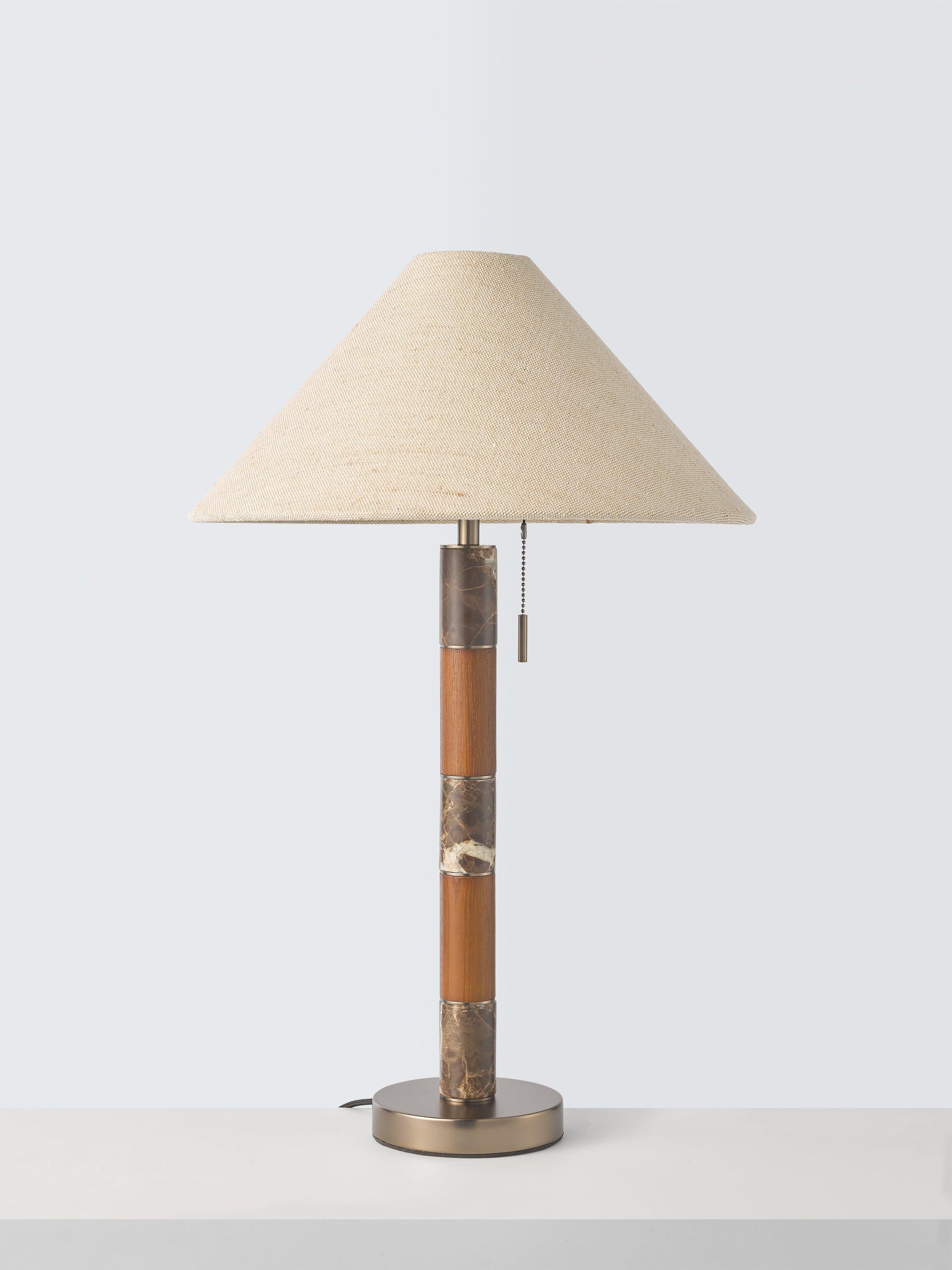 John Lewis Farrow table lamp Emperador Marble, imported from the UK