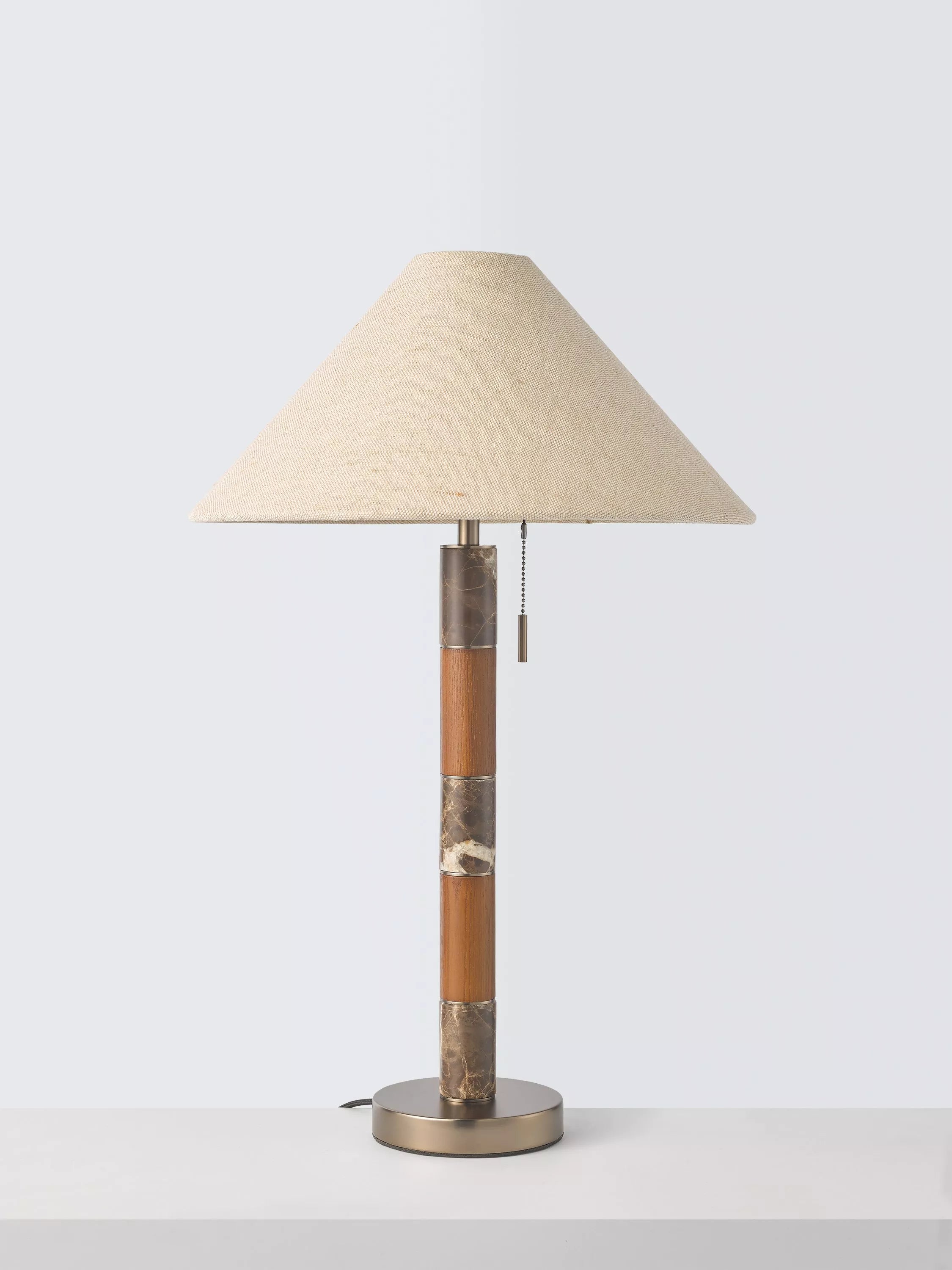 John Lewis Farrow table lamp Emperador Marble, imported from the UK