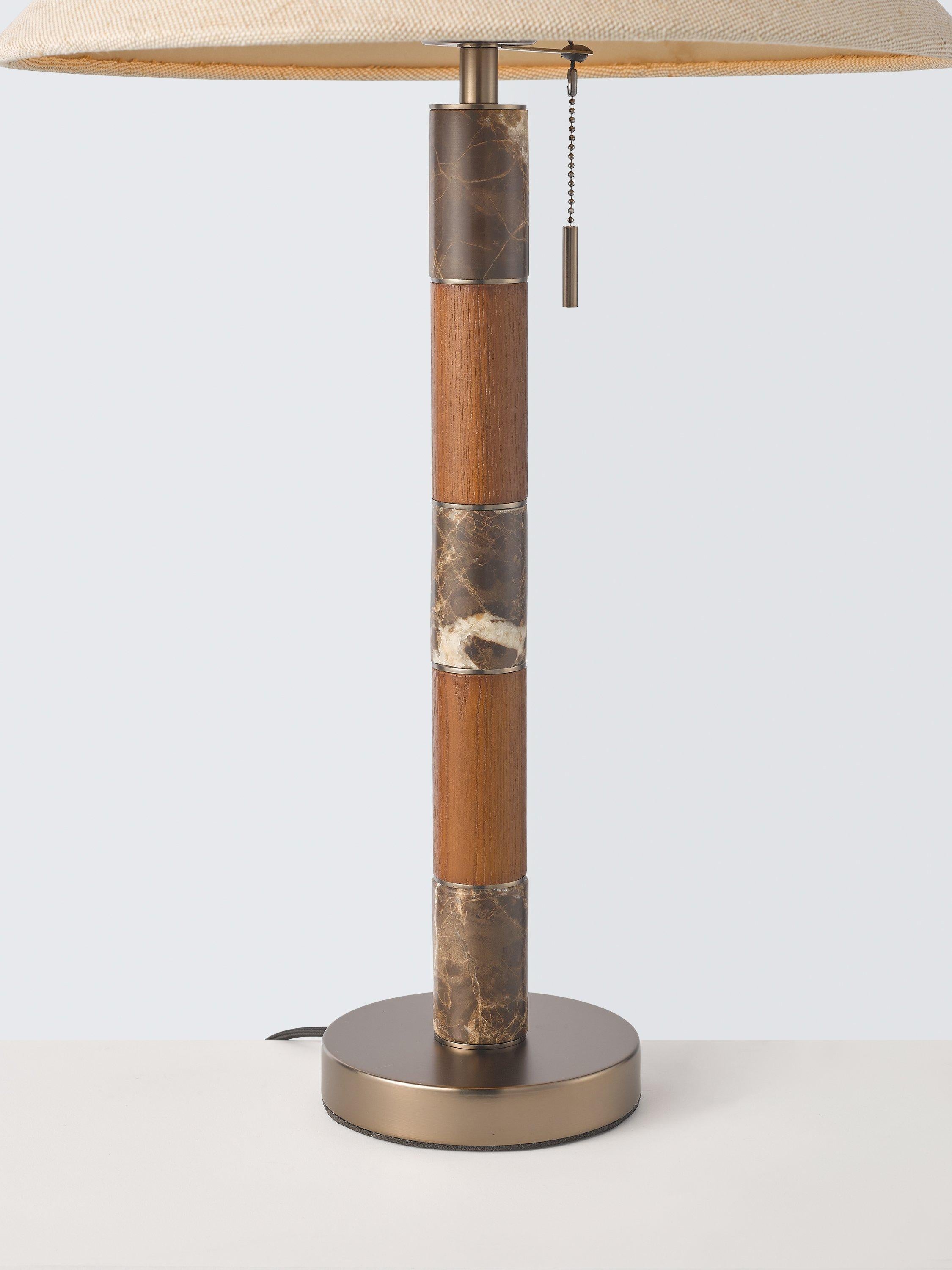 John Lewis Farrow table lamp Emperador Marble, imported from the UK