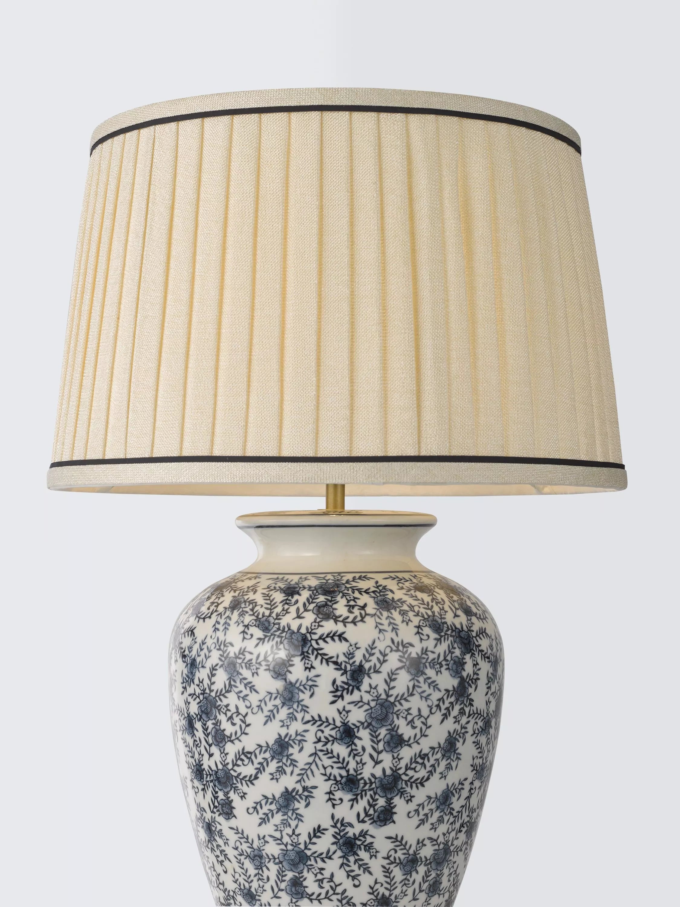 John Lewis Harroway ceramic floral table lamp navy 58cm - British product