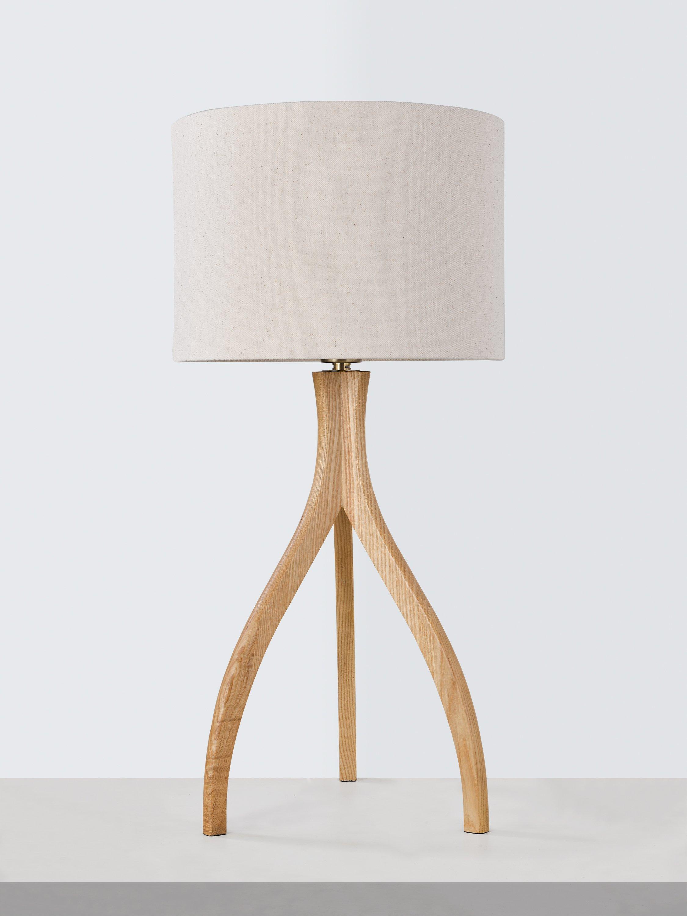 John Lewis Havelle table lamp ash wood natural, UK version