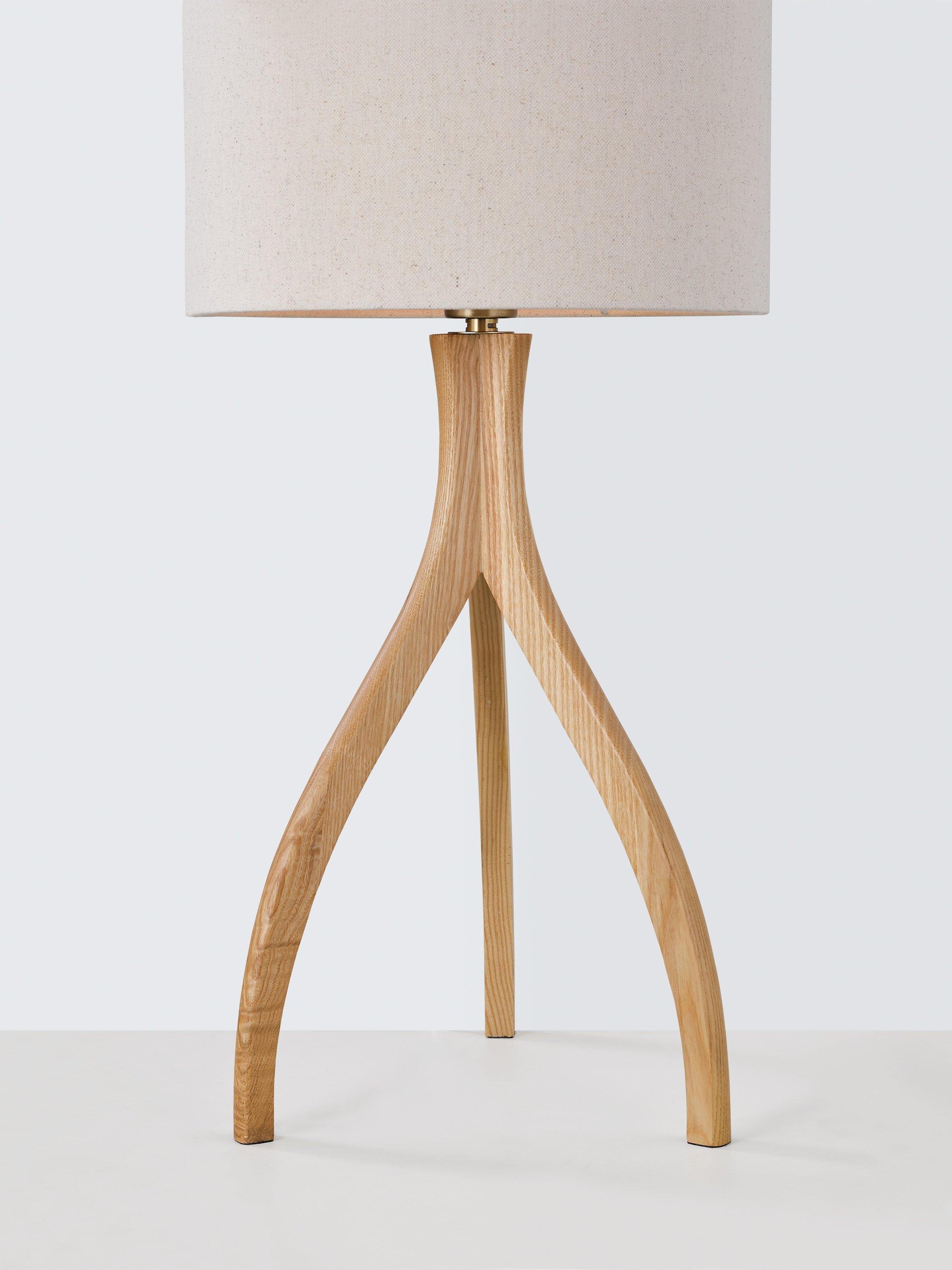 John Lewis Havelle table lamp ash wood natural, UK version