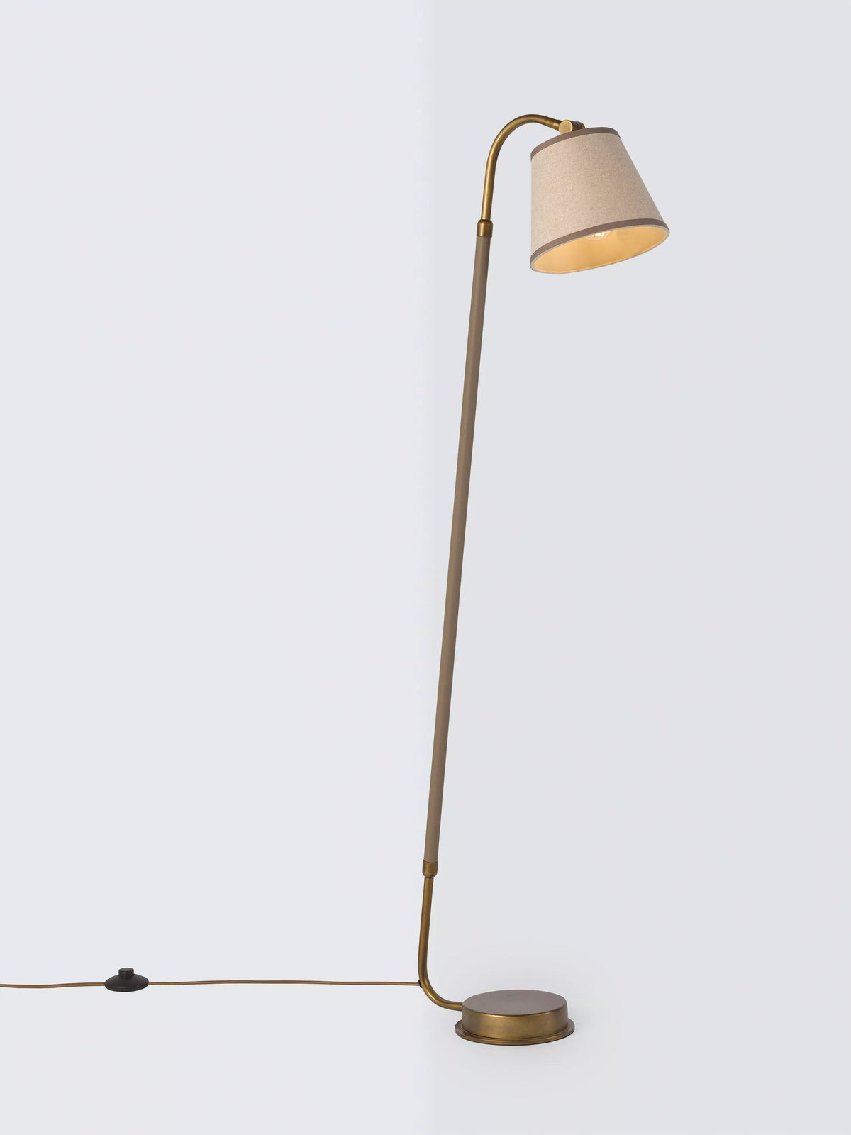 John Lewis Annmarie floor lamp sand metal base (British brand)