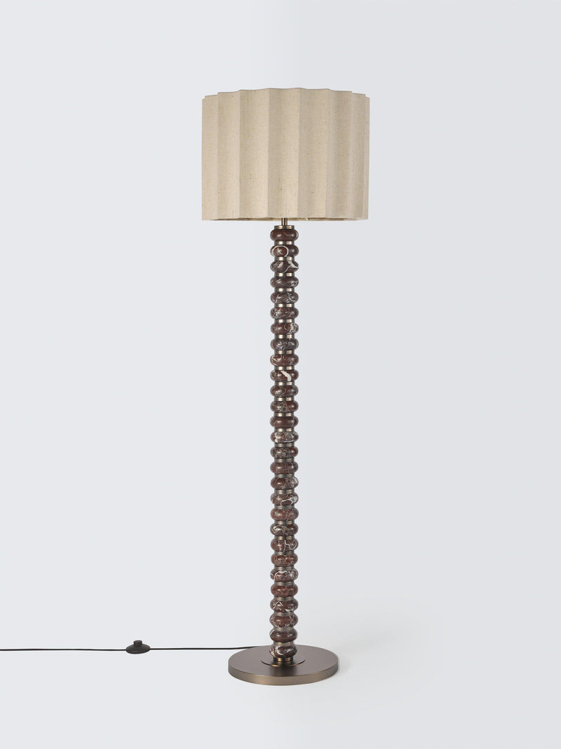 John Lewis Arlowe floor lamp Rosso Lepanto marble base, UK version