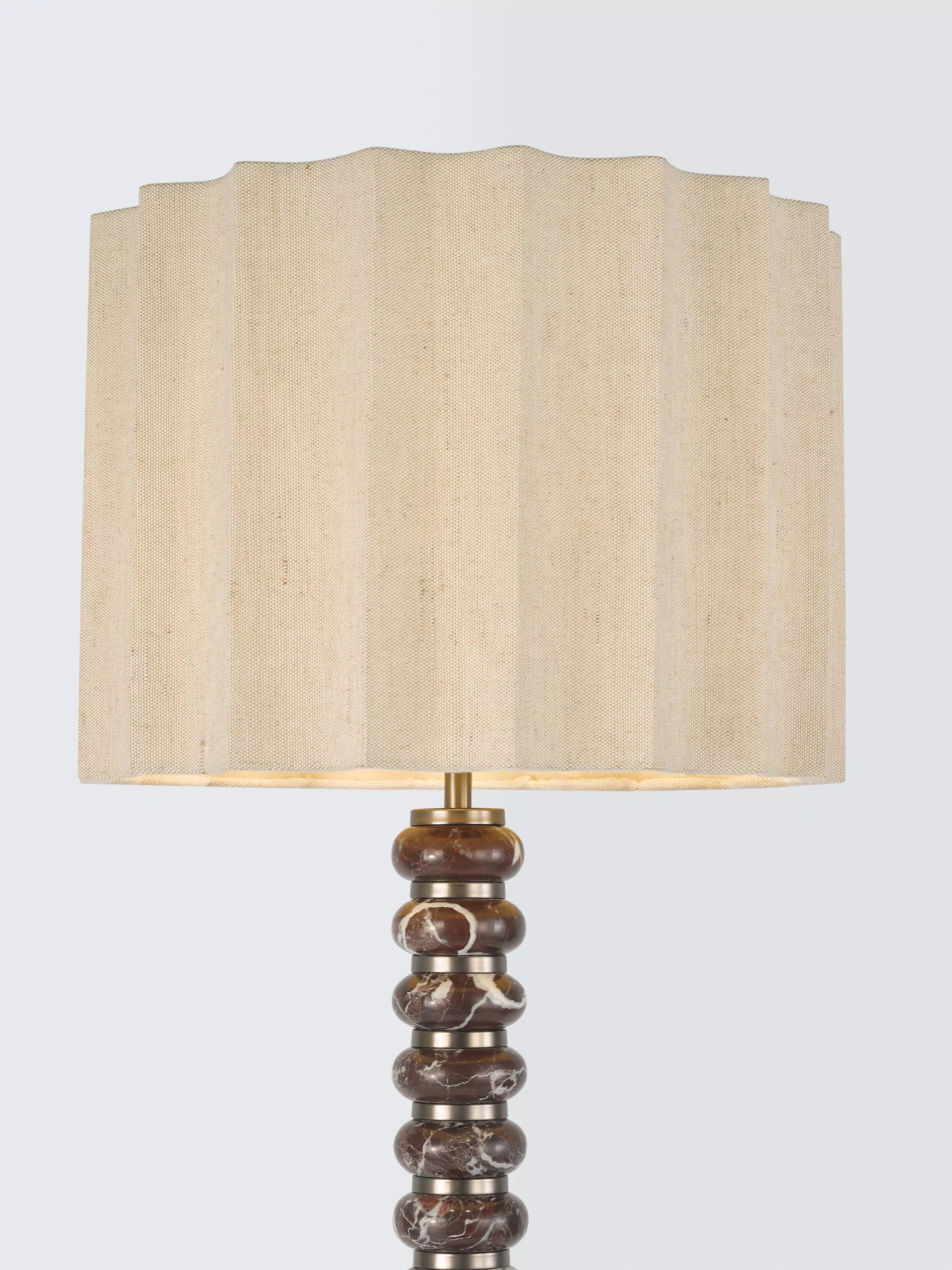John Lewis Arlowe floor lamp Rosso Lepanto marble base, UK version