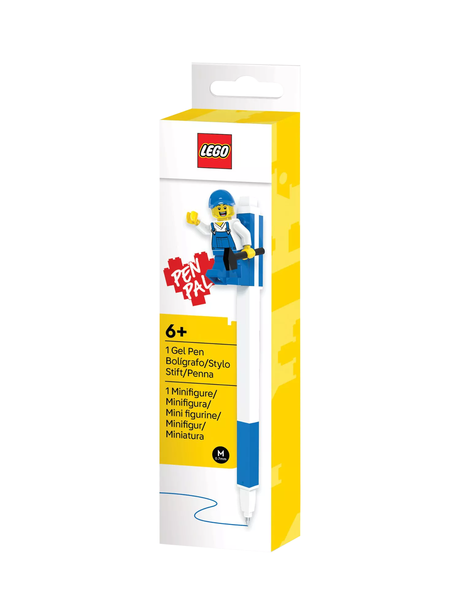 LEGO Gel Pen blue brick top minifigure - British product