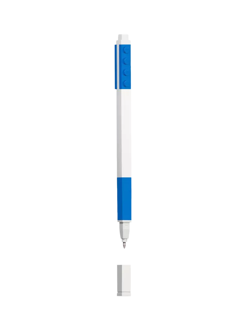LEGO Gel Pen blue brick top minifigure - British product
