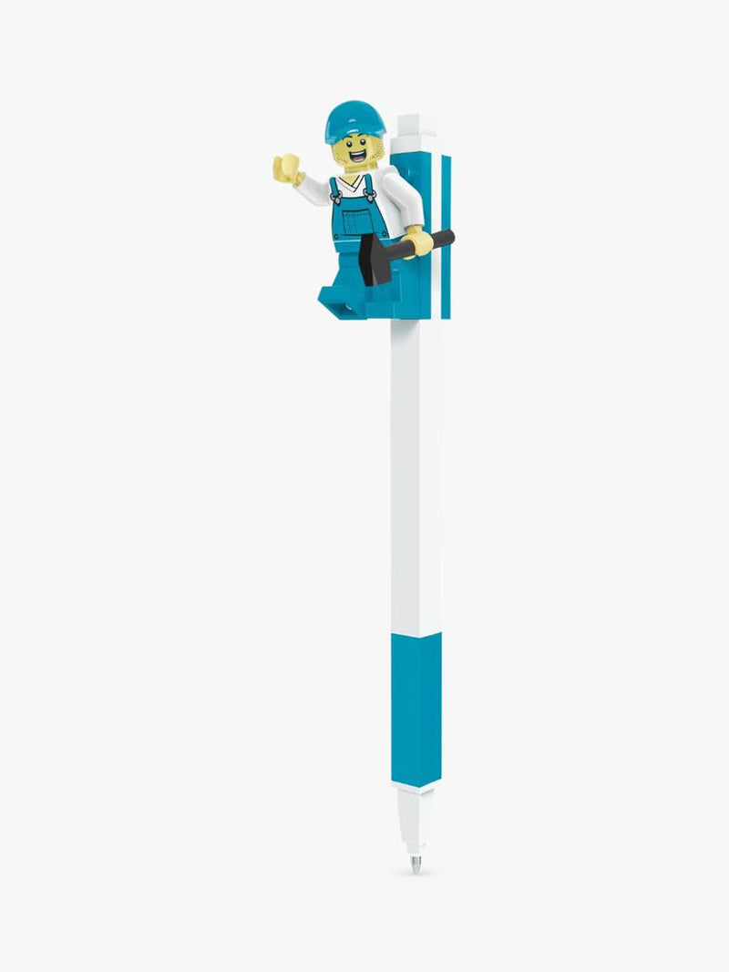 LEGO Gel Pen blue brick top minifigure - British product