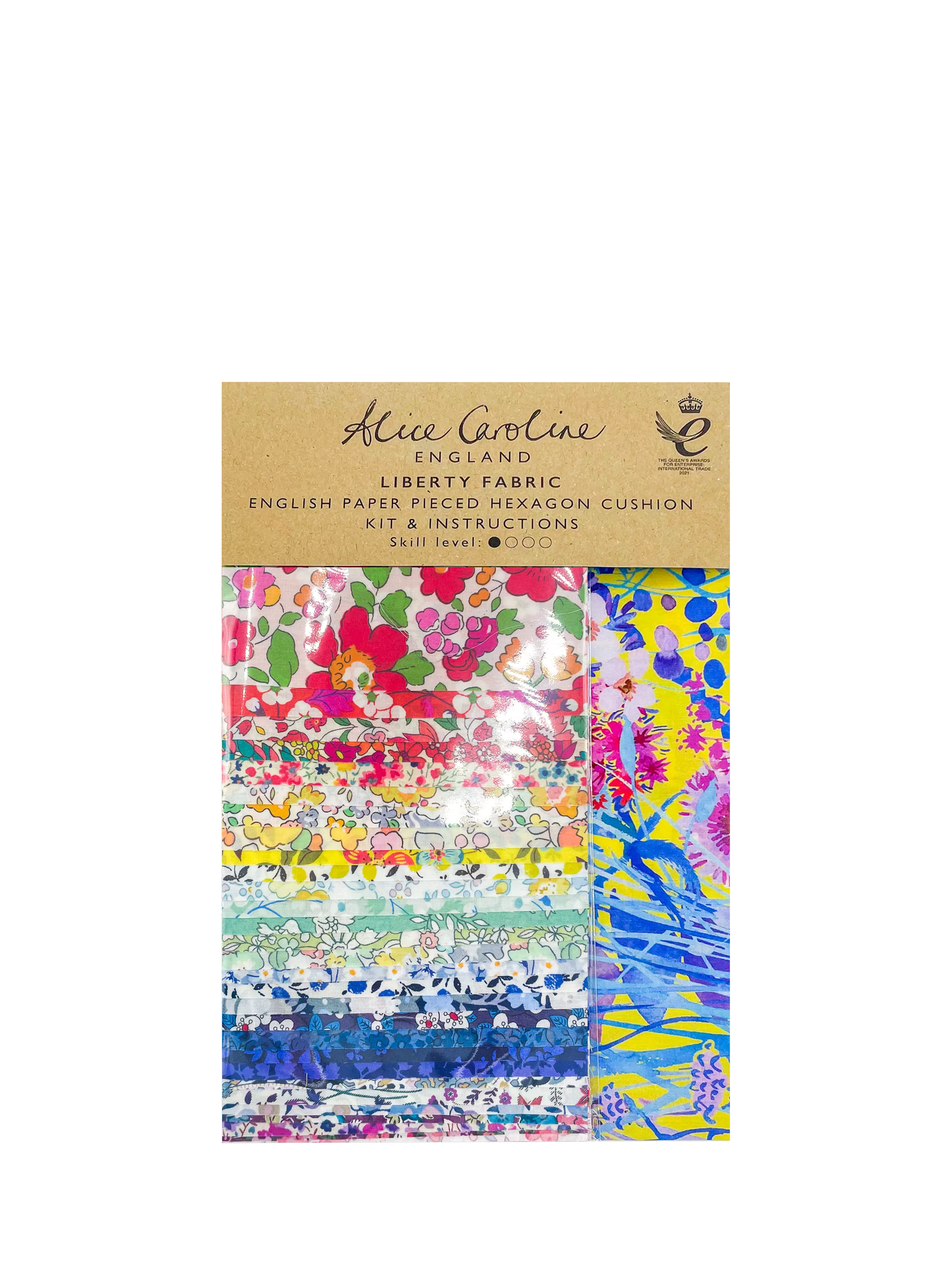 Alice Caroline hexagon cushion sewing kit, imported from the UK