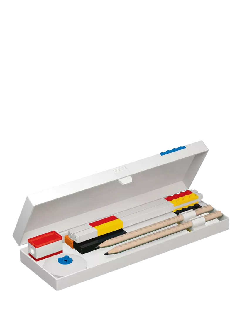 LEGO Pencil Case with Minifigure and LEGO Plates White (British brand)