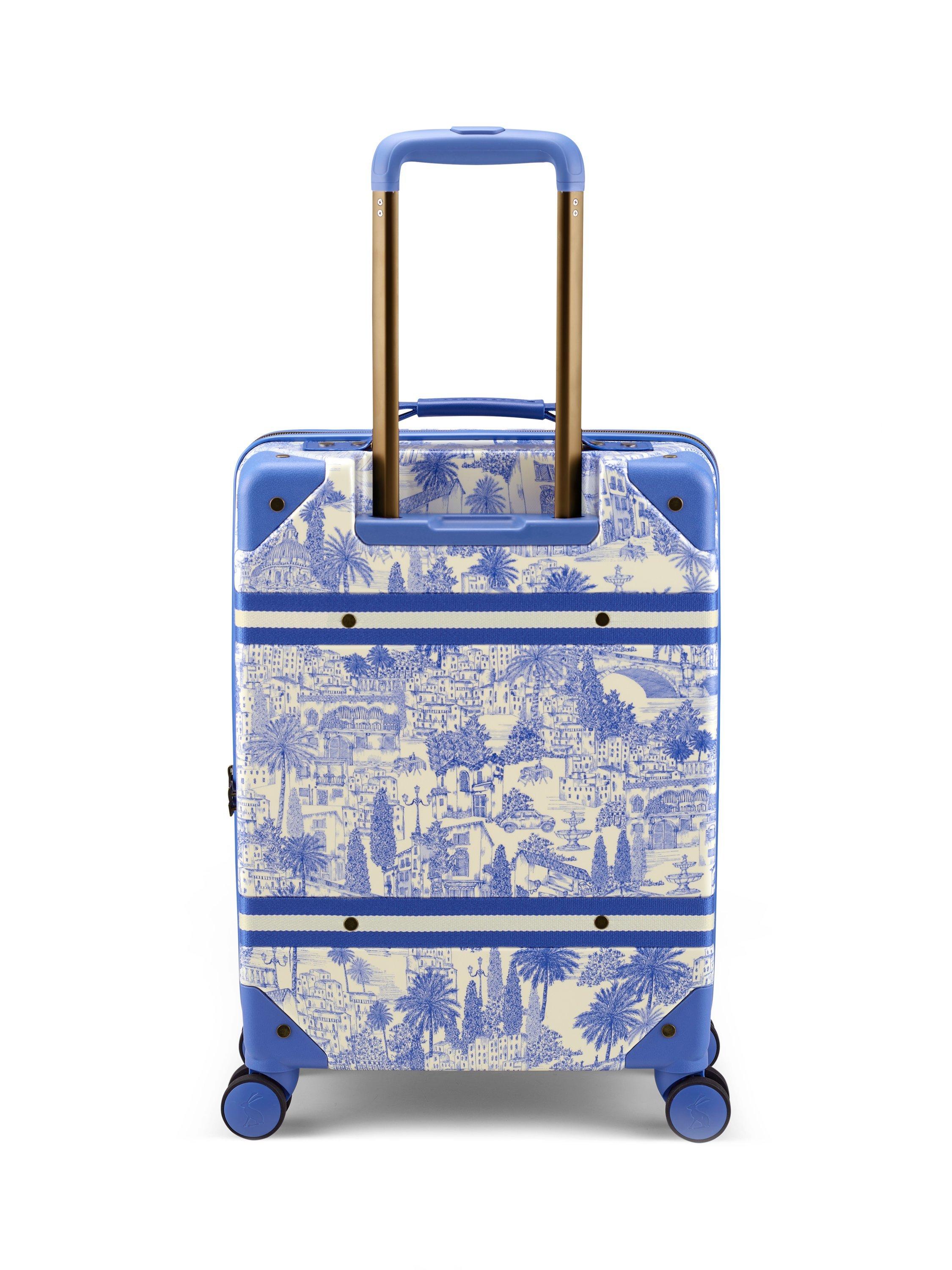 Joules Boathouse cabin suitcase 38L in blue multi - British product