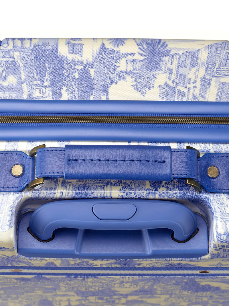 Joules Boathouse cabin suitcase 38L in blue multi - British product
