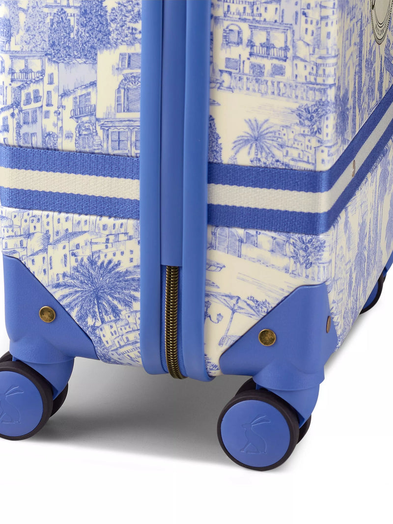 Joules Boathouse cabin suitcase 38L in blue multi - British product