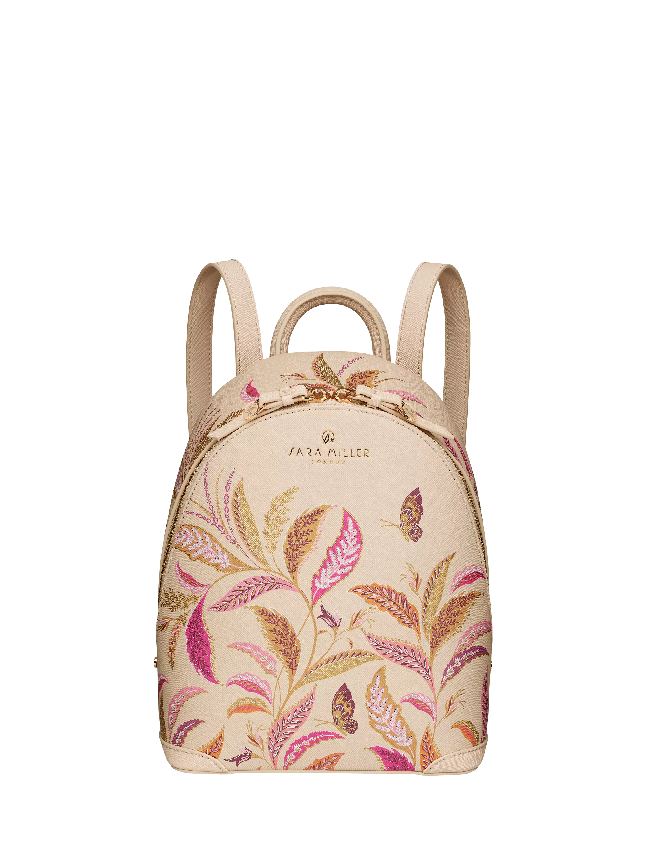 Sara Miller Fern Garden mini backpack with gold foil print - British product