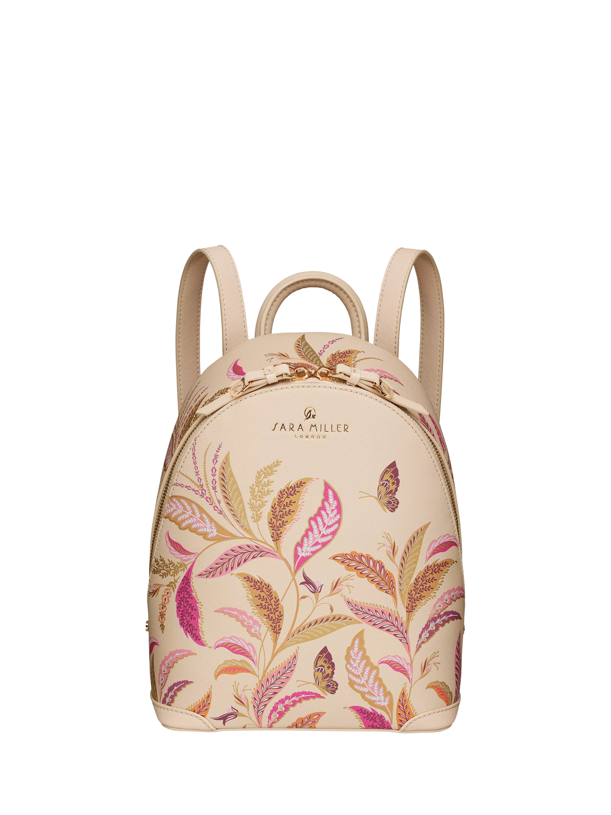 Sara Miller Fern Garden mini backpack with gold foil print - British product