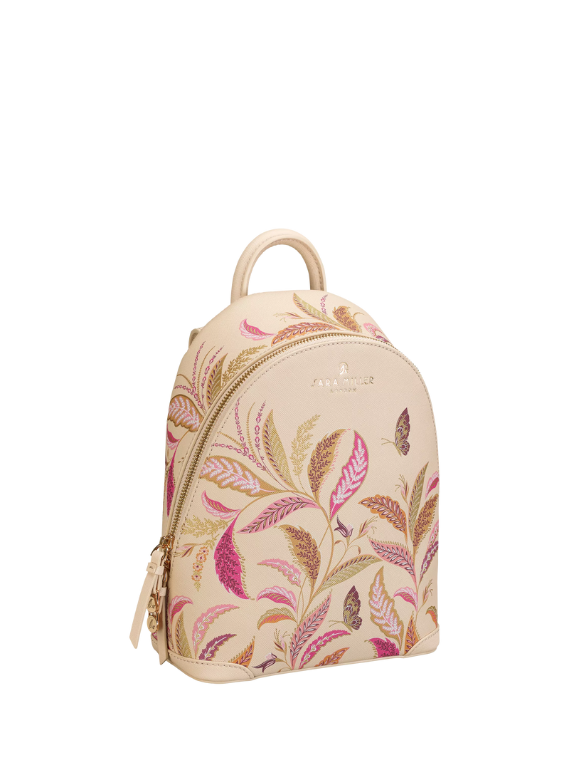 Sara Miller Fern Garden mini backpack with gold foil print - British product