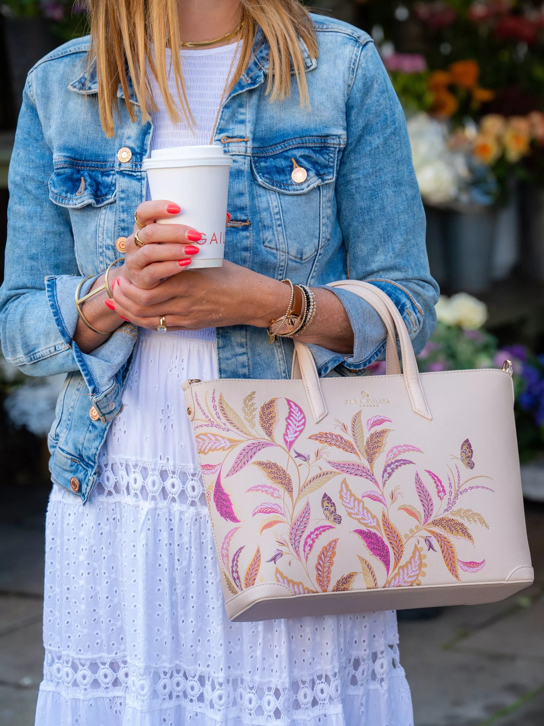 Sara Miller Fern Garden medium tote bag (British brand)