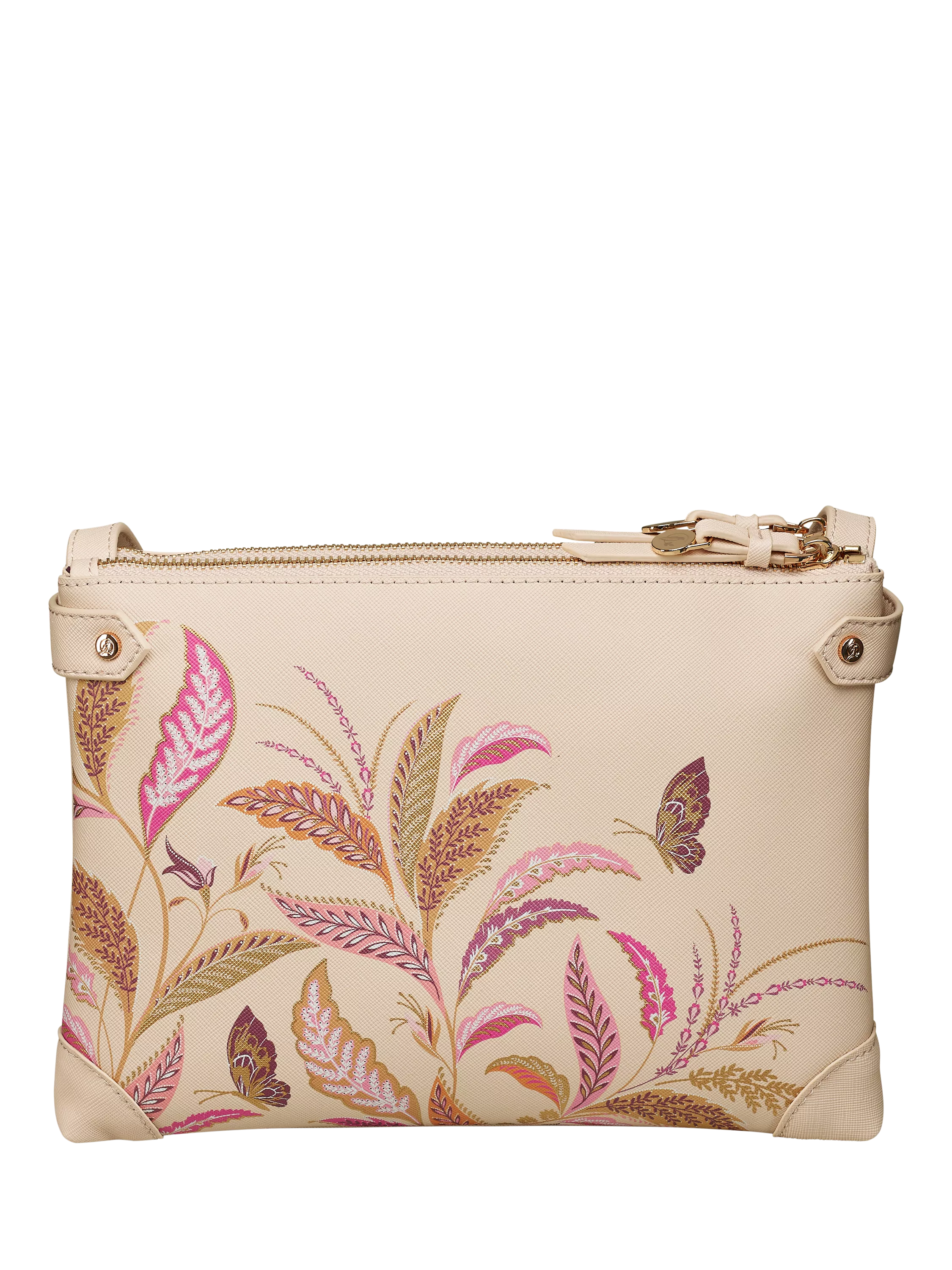 Sara Miller Fern Garden crossbody bag pink multi, imported from the UK