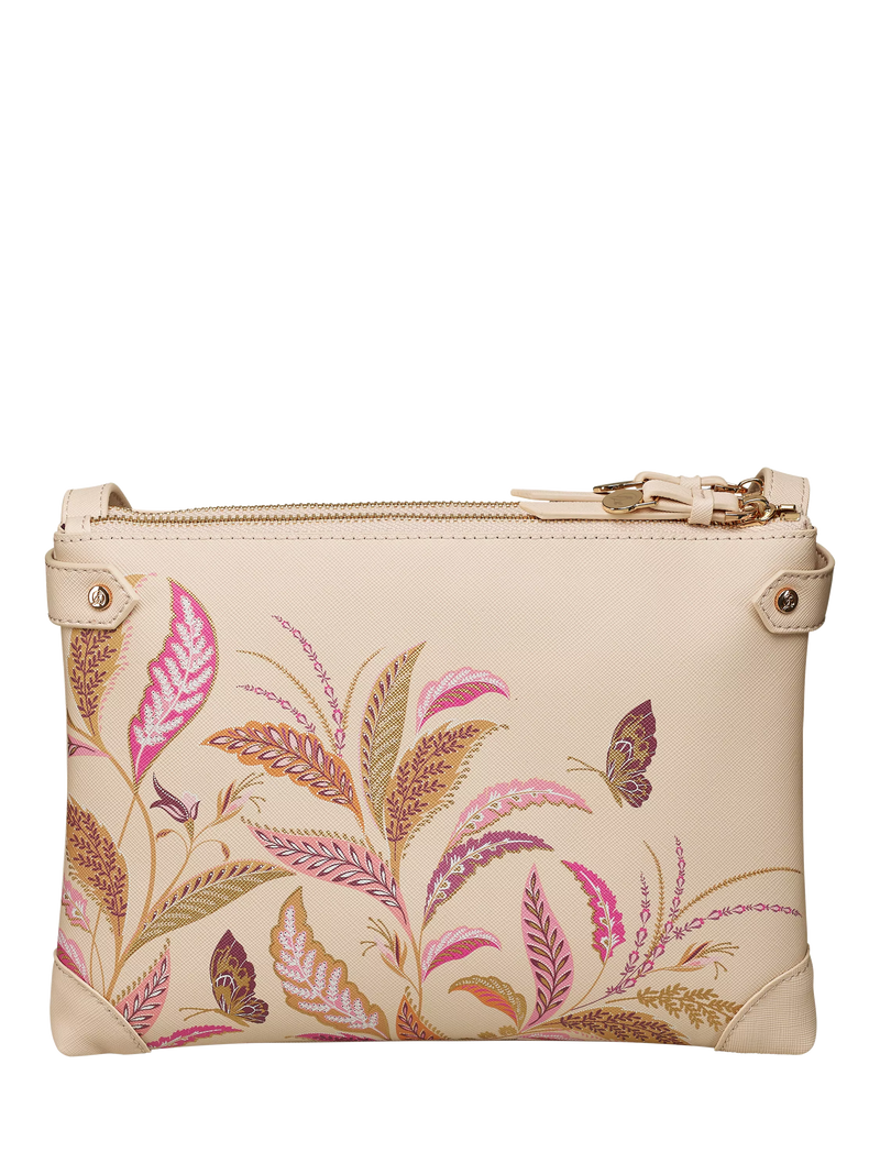 Sara Miller Fern Garden crossbody bag pink multi, imported from the UK