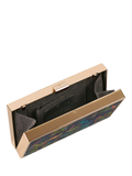 Sara Miller Enchanted Gate velvet clutch bag navy multi, imported from the UK