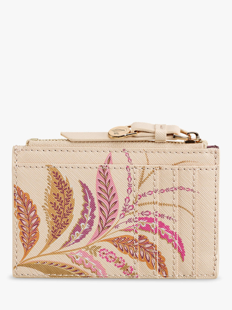 Sara Miller zipped credit card holder Pink Multi (British brand)