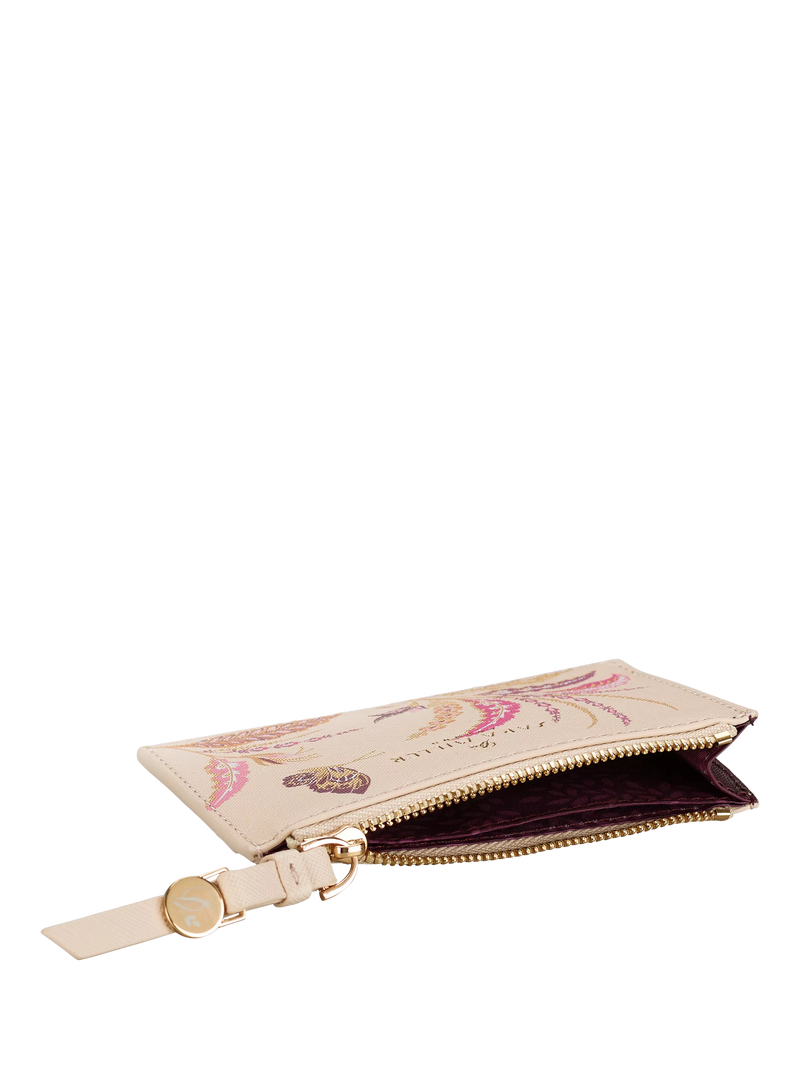 Sara Miller zipped credit card holder Pink Multi (British brand)