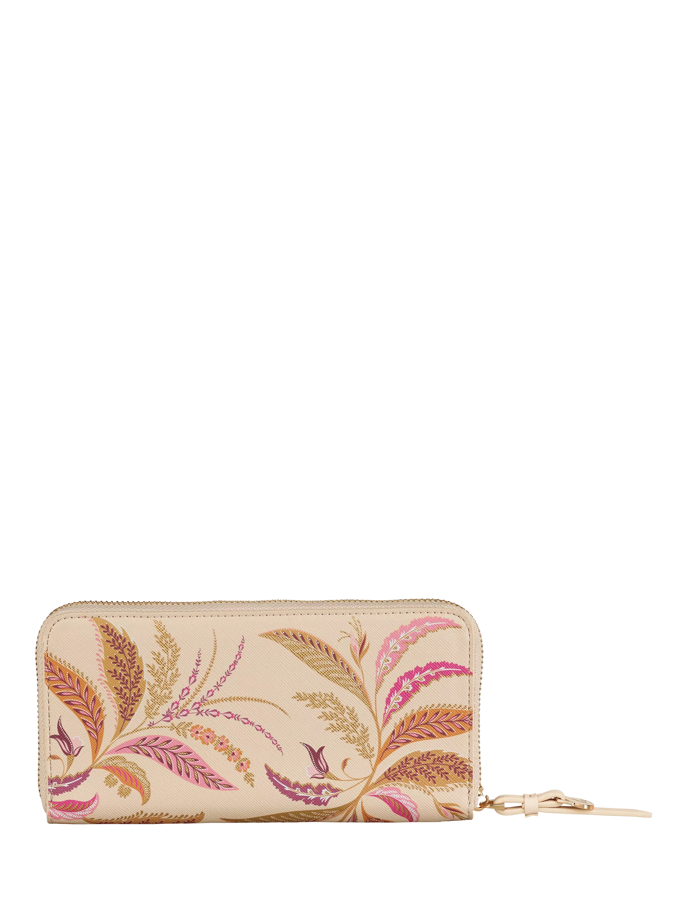 Sara Miller large zip-around purse pink multi design (British brand)