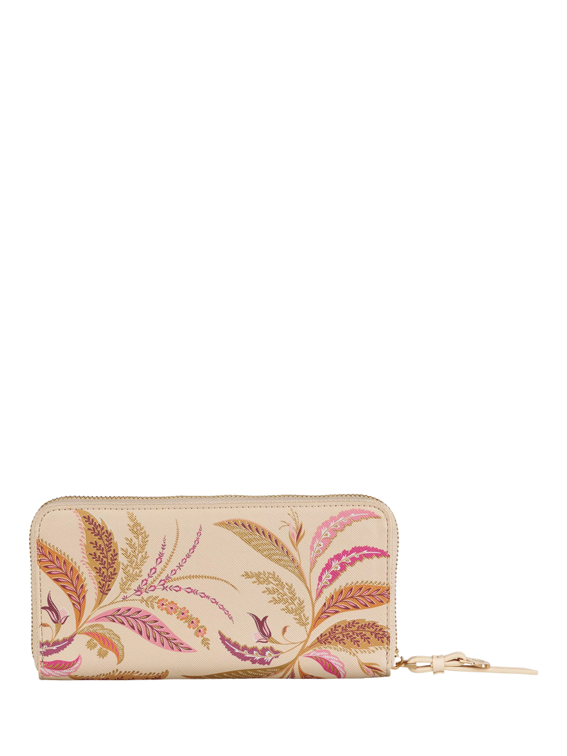 Sara Miller large zip-around purse pink multi design (British brand)