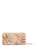 Sara Miller large zip-around purse pink multi design (British brand)