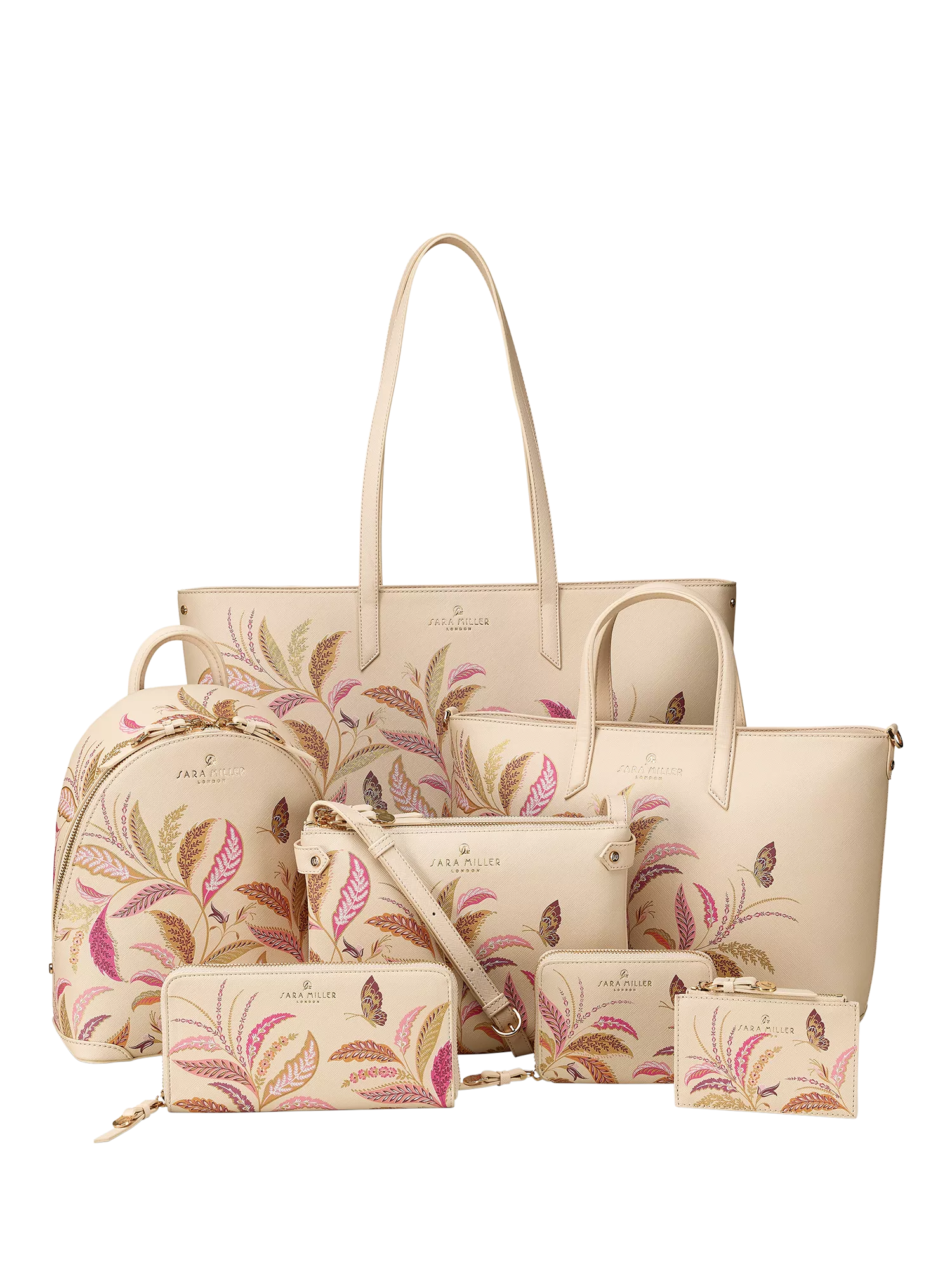 Sara Miller Small Zip Around Purse Pink/Multi, UK version