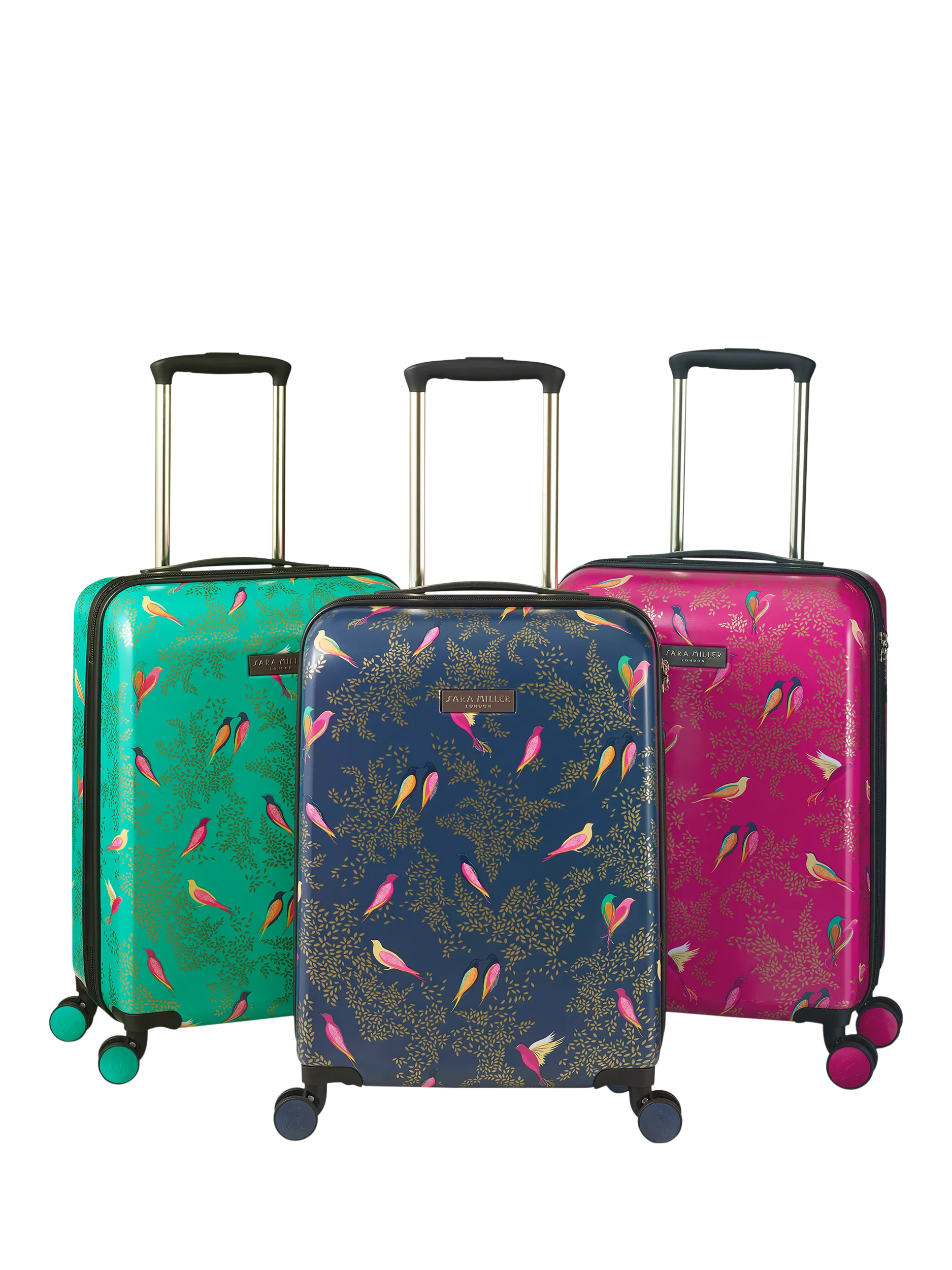 Sara Miller Chelsea 56cm cabin case green multi - British product