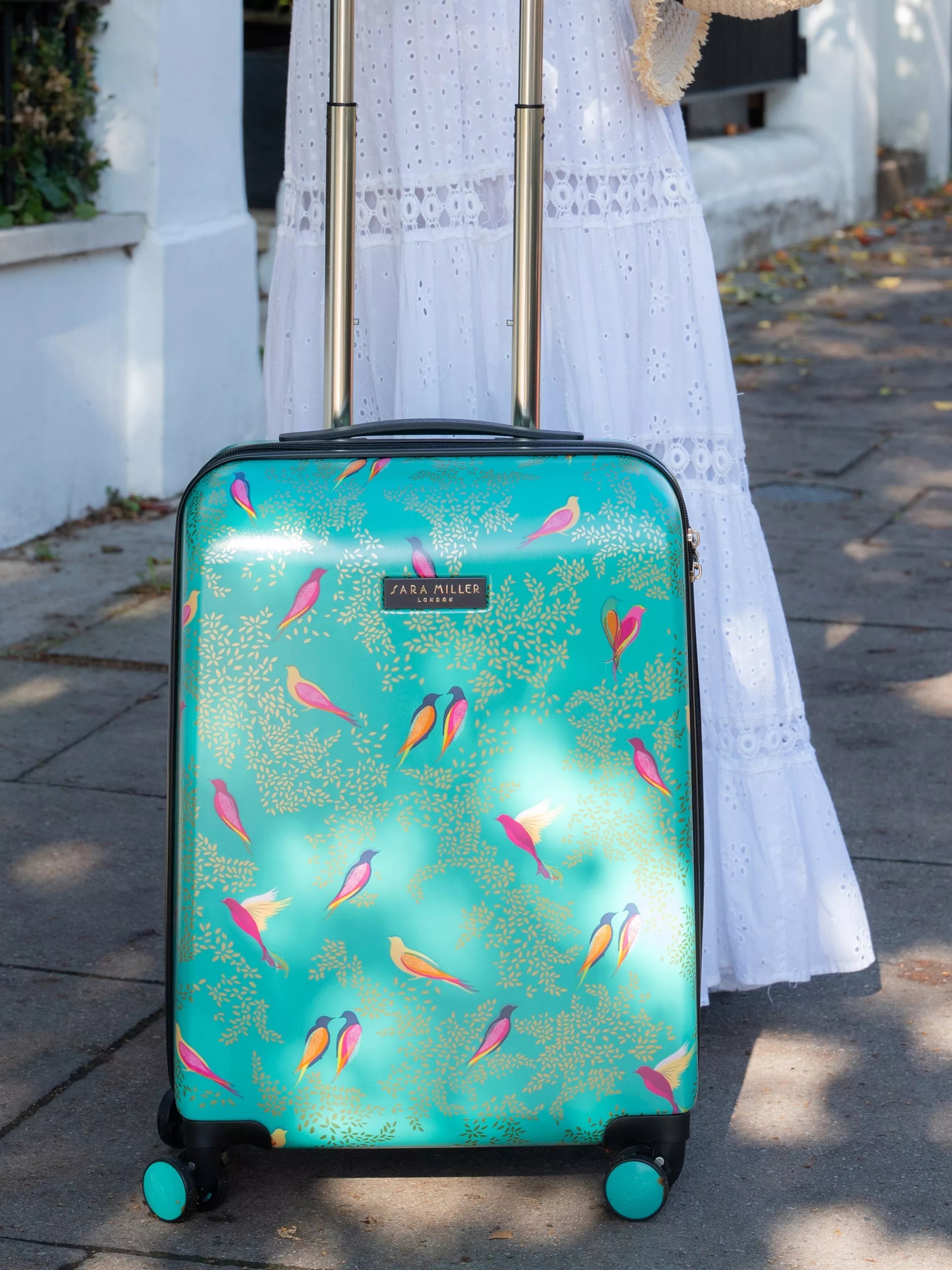 Sara Miller Chelsea 56cm cabin case green multi - British product