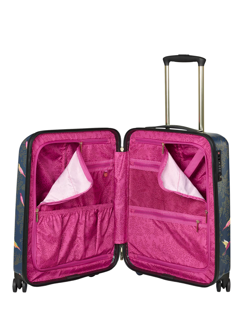 Sara Miller Chelsea cabin case 56cm blue multi, imported from the UK