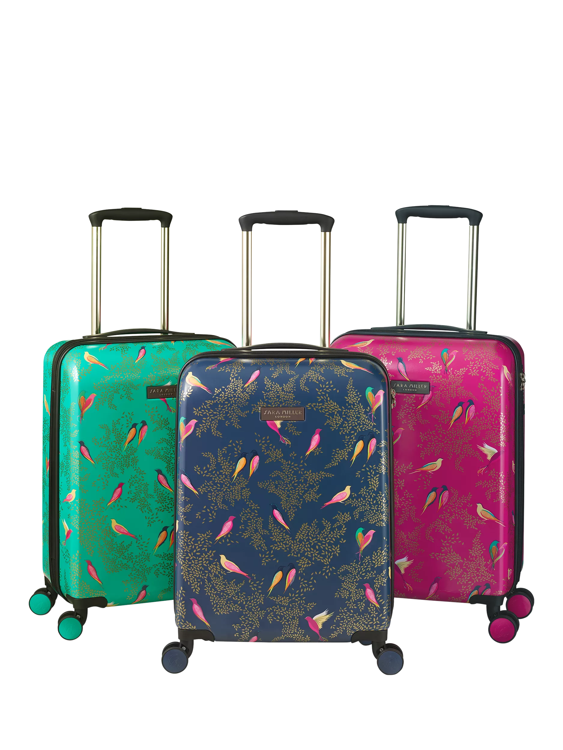 Sara Miller Chelsea cabin case 56cm blue multi, imported from the UK