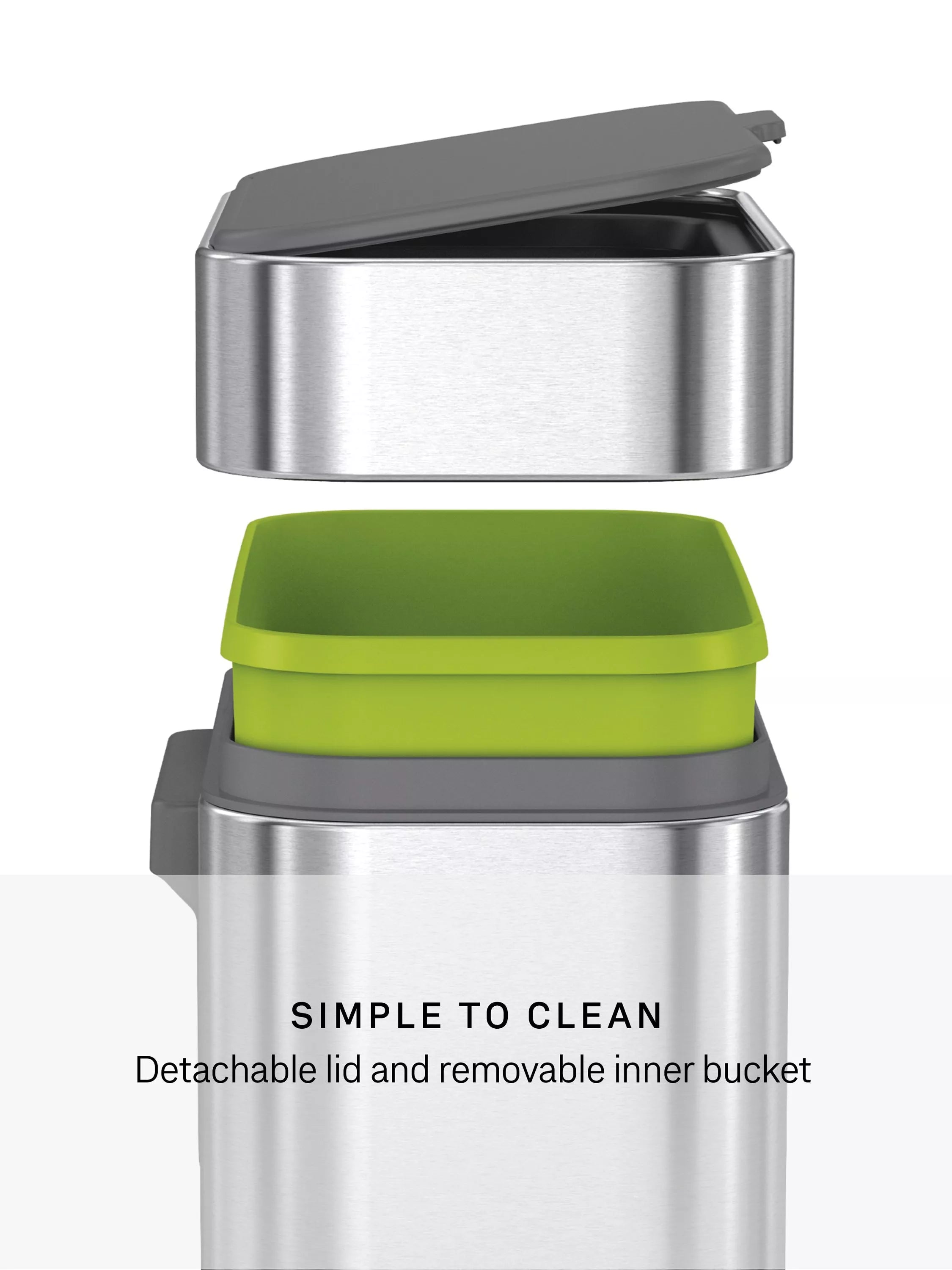 Simplehuman compost caddy stainless steel 4L (British brand)