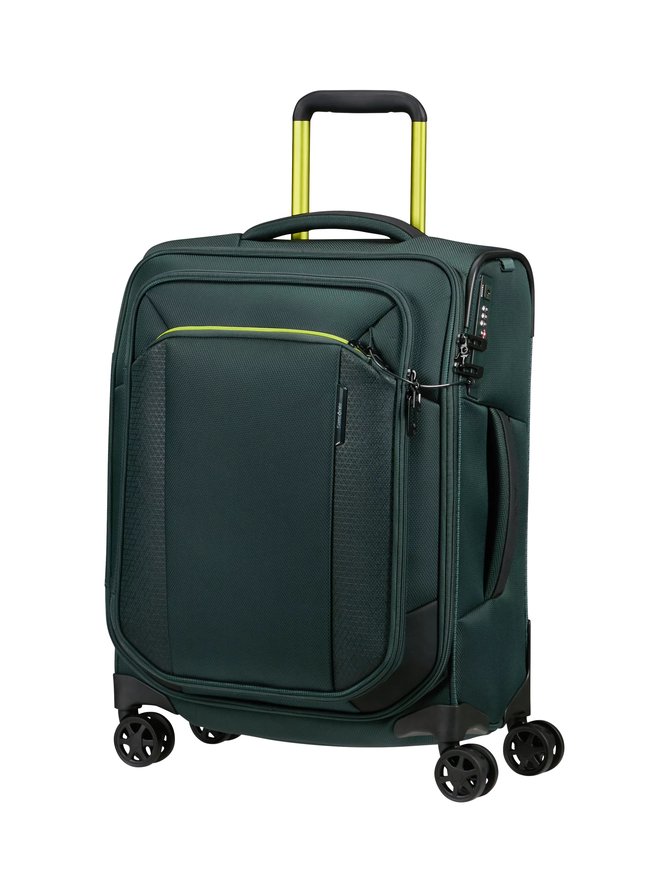 Samsonite Respark 55cm Double Wheel Cabin Spinner Suitcase, Forest Green, 59L