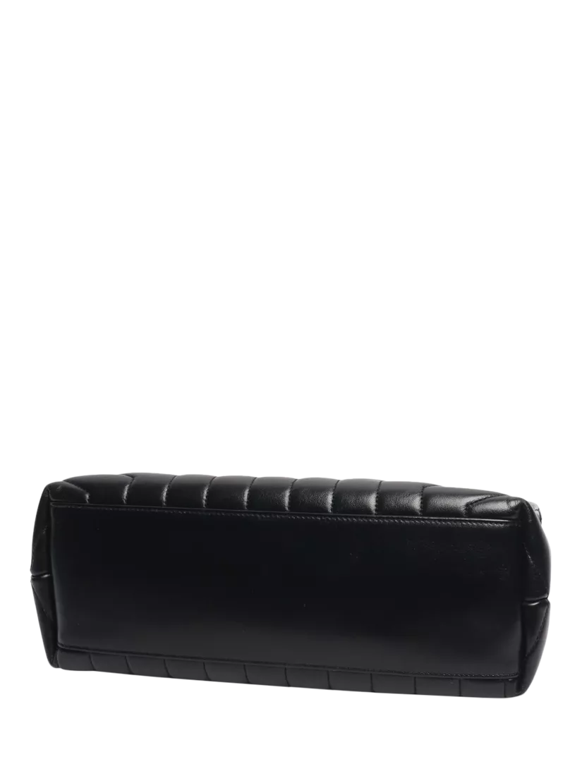 SAINT LAURENT Loulou quilted leather shoulder bag black (British brand)
