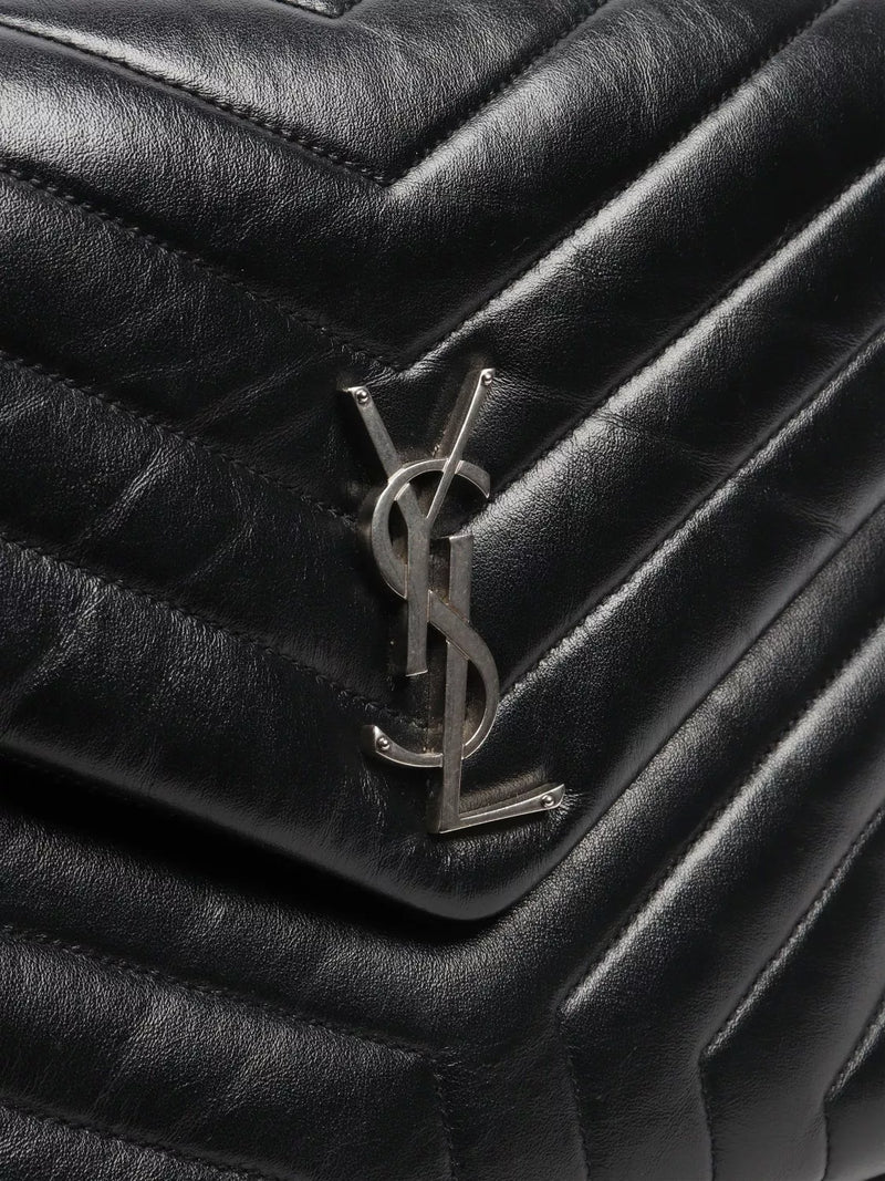 SAINT LAURENT Loulou quilted leather shoulder bag black (British brand)