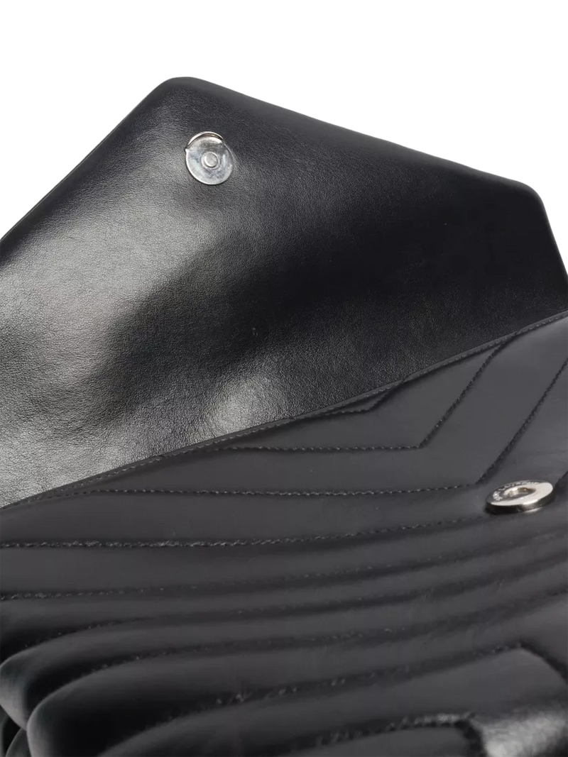 SAINT LAURENT Loulou quilted leather shoulder bag black (British brand)
