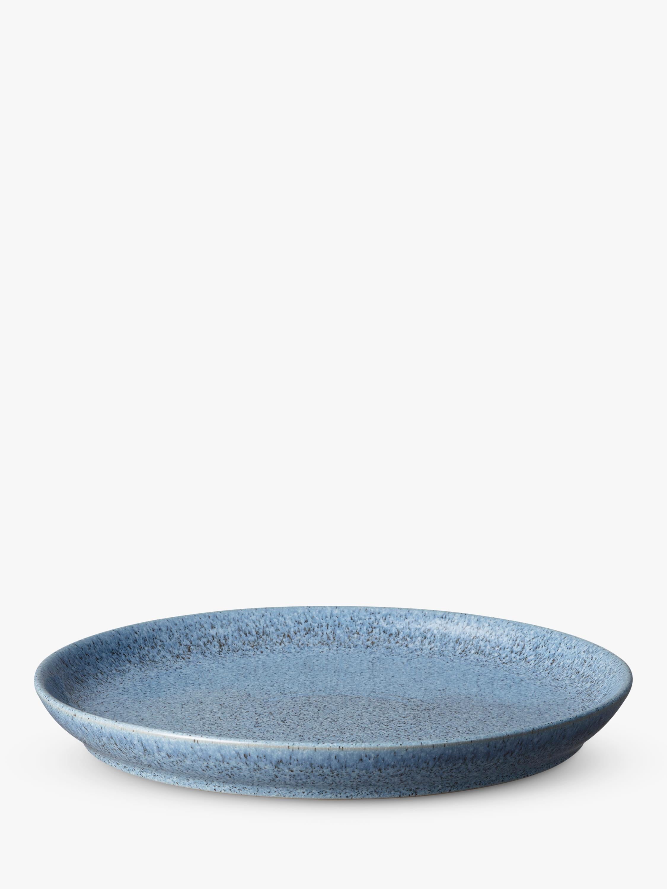 Denby Studio Blue Flint stoneware dinner plate 26cm, imported from the UK