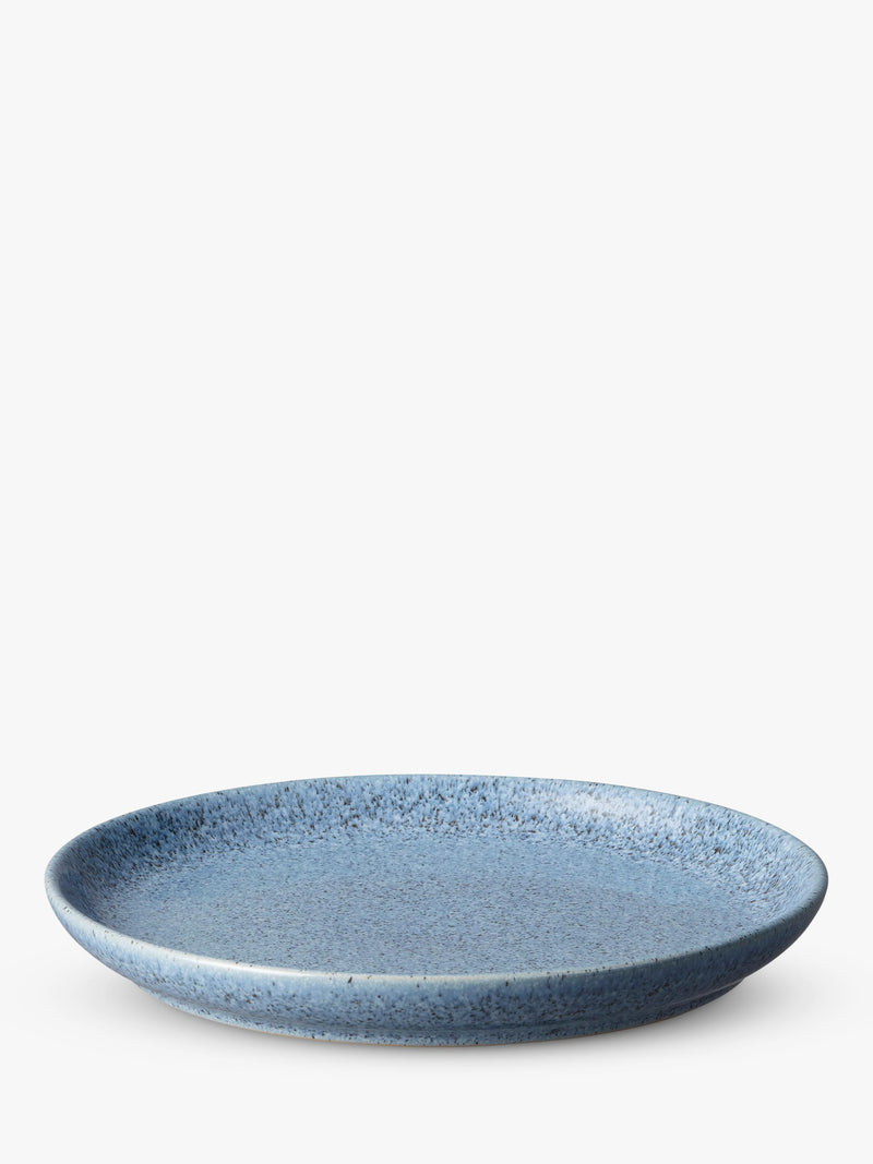 Denby studio blue flint stoneware plate 21cm, imported from the UK