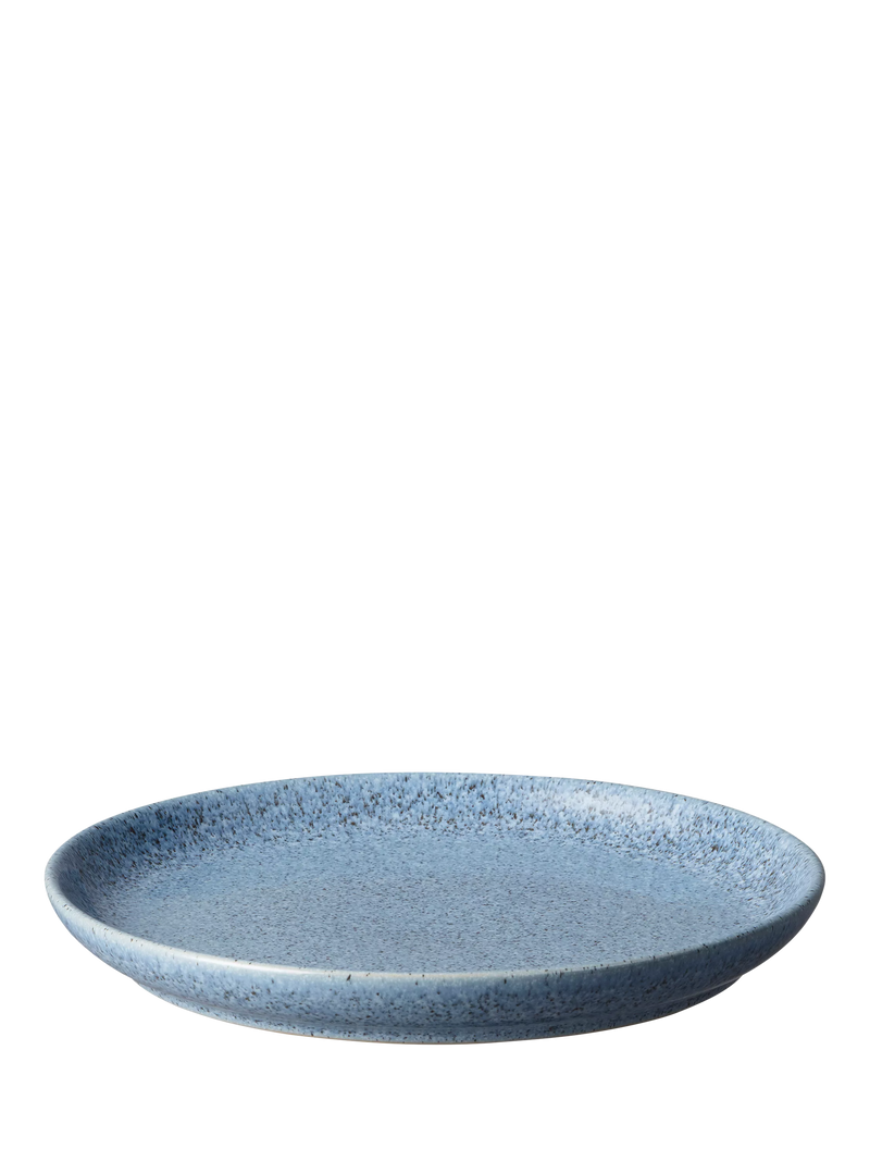 Denby studio blue flint stoneware plate 21cm, imported from the UK