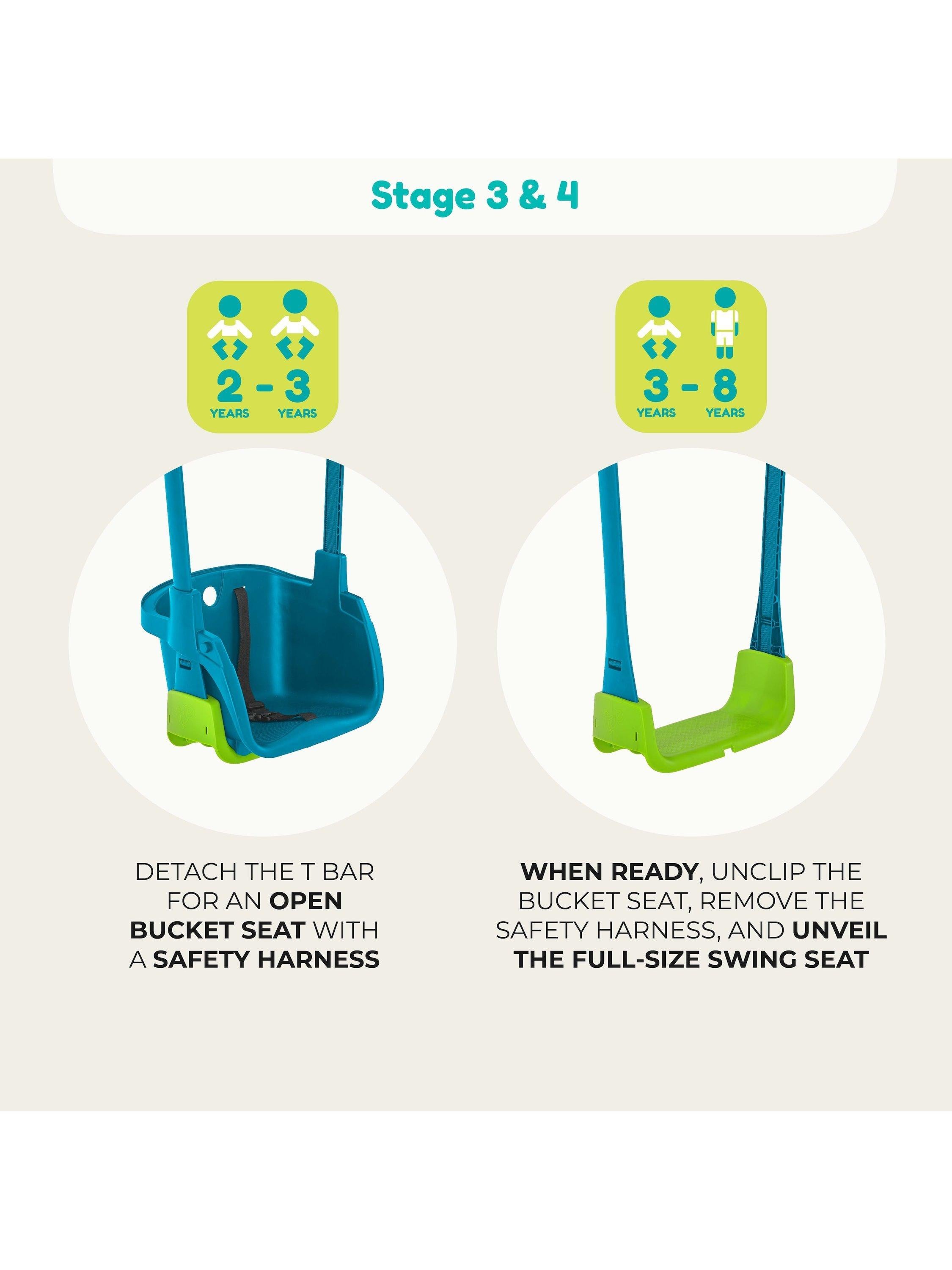 TP Toys Quadpod 4-in-1 baby swing seat, UK version