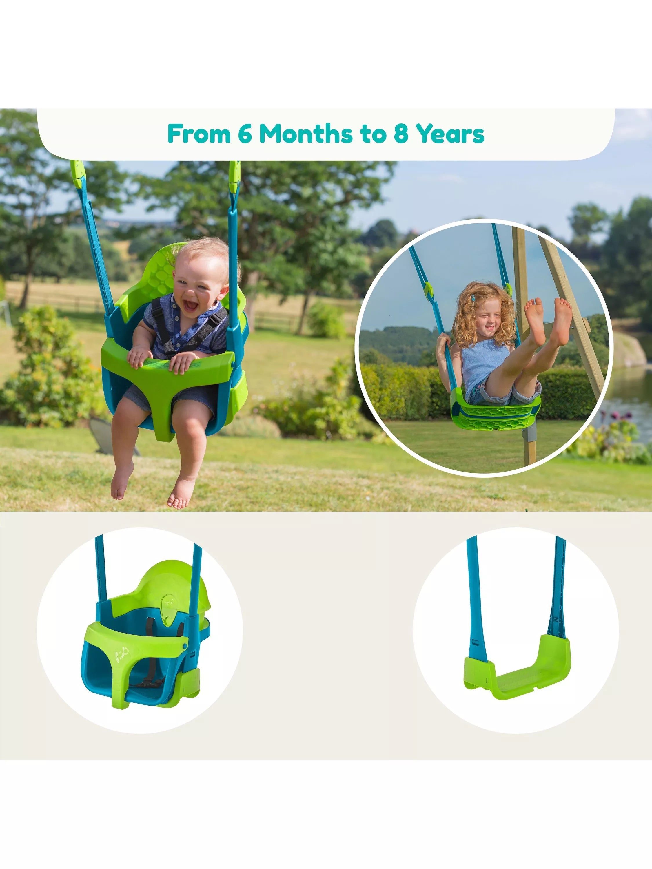 TP Toys Quadpod 4-in-1 baby swing seat, UK version